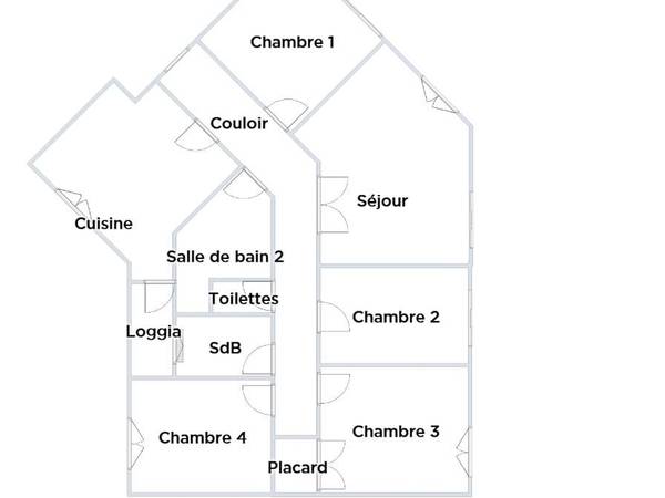 Colocation / Appartement 5 pièces de 108 m², Nantes, Boulevard Boulay Paty / Photo 8