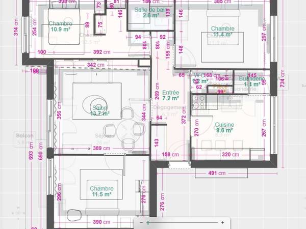 Colocation / Appartement 4 pièces de 71 m², Metz, Rue Sturel Paigné / Photo 10