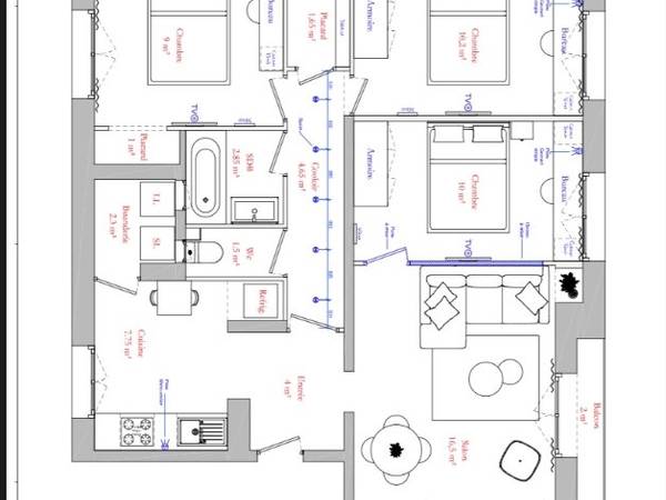 Colocation / Appartement 5 pièces de 70 m², Le Mans, Rue de Laigné / Photo 9