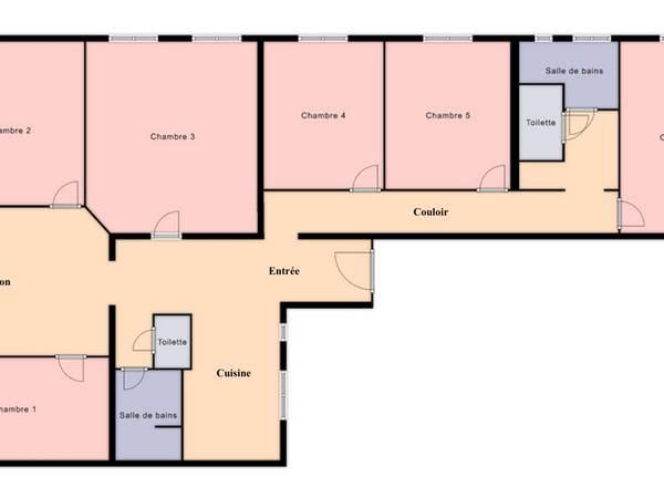 Colocation / Appartement 7 pièces de 122 m², Paris, Rue Edmond Guillout / Photo 7