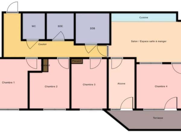 Colocation / Appartement 5 pièces de 82 m², Colombes / Photo 8