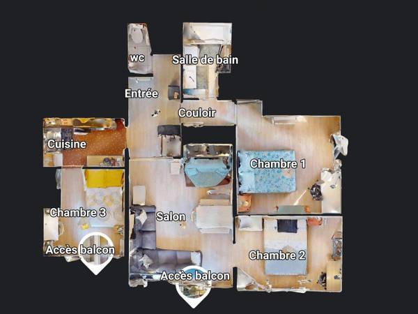 Colocation / Appartement 4 pièces de 68 m², Vénissieux, A Rue Ernest Renan / Photo 19