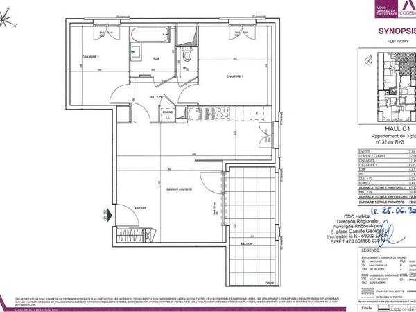 Sous-location / Appartement 3 pièces de 62 m², Lyon, Rue Colonel Arnaud Beltrame / Photo 22