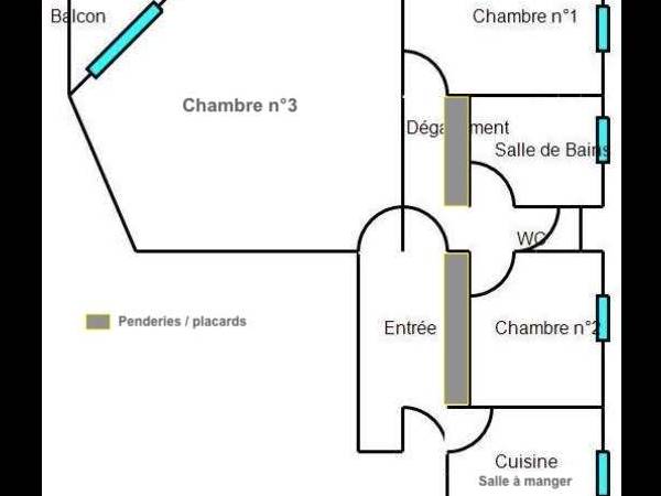 Colocation / Appartement 4 pièces de 71 m², Nanterre / Photo 18