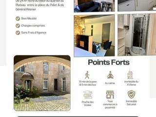 Location / Studio apartment, Angoulême