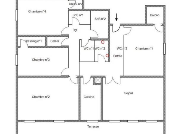 Colocation / Appartement 5 pièces de 119 m², Nîmes, Rue Briçonnet / Photo 14