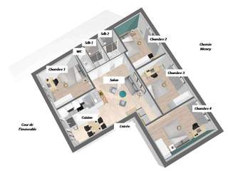 Gedeelde woning / 5 rooms apartment · 80 m², Grenoble, Chemin Meney