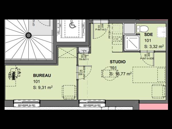 Location / Résidence 1 pièce de 30 m², Mulhouse, 6 Rue Dante / Photo 6