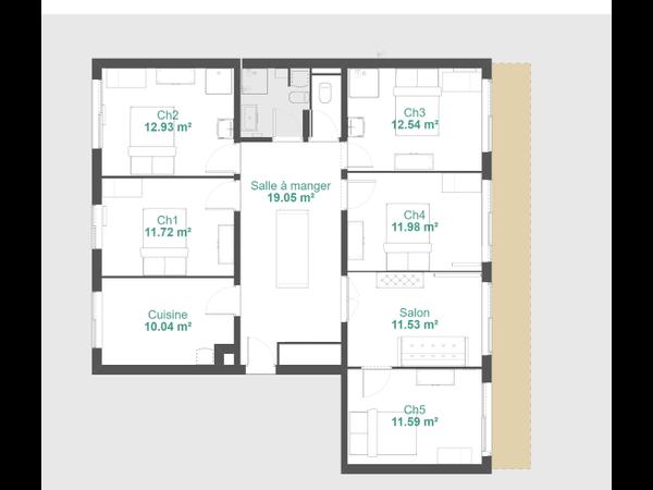 Colocation / Appartement 7 pièces de 105 m², Lyon, Avenue Paul Santy / Photo 9