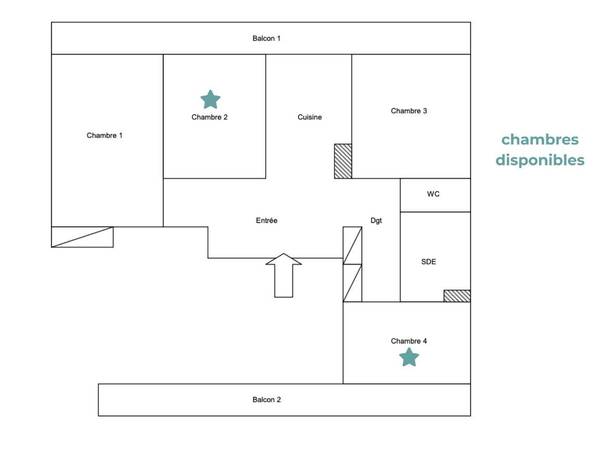 Flatsharing / 5-bedroom flat · 70 m², Toulouse, Boulevard de Larramet / Photo 7