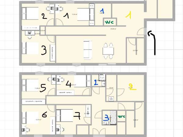 Colocation / Maison 10 pièces de 165 m², La Roche-sur-Yon, Place Marceau / Photo 15