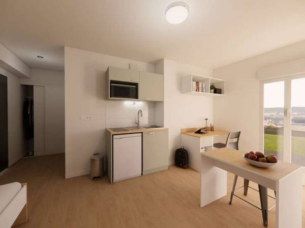 Résidence étudiante / Appartement 1 pièce de 19 m², Mulhouse, Rue Dante / Photo 2