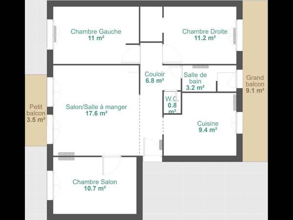 Colocation / Appartement 4 pièces de 68 m², Colomiers, Allée de l'Auvergne / Photo 18