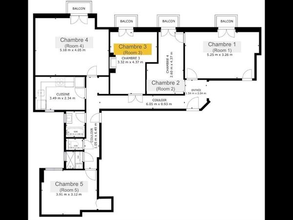 Colocation / Appartement 6 pièces de 105 m², Paris, Square Rapp / Photo 22