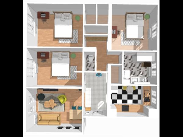 Colocation / Appartement 4 pièces de 80 m², Le Mans, rue de l'Ormeau / Photo 4