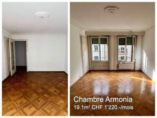 Colocation / Appartement 4 pièces de 72 m², Genève, Rue Emile-Yung