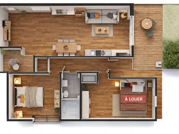 Colocation / Appartement 3 pièces de 72 m², Vigneux-sur-Seine, Rue des Canuts / Photo 10