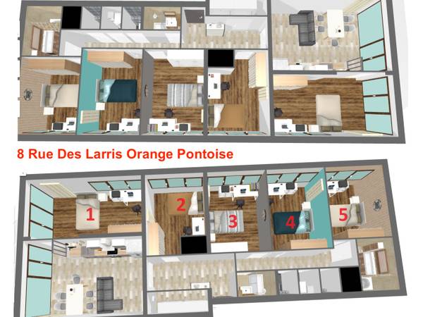 Flatsharing / 6-bedroom flat · 102 m², Pontoise, Rue Les Larris Orange / Photo 25
