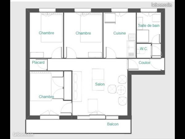 Colocation / Appartement 4 pièces de 65 m², Aubervilliers, Avenue Victor Hugo / Photo 2