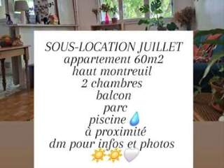 Sous-location / Appartement 3 pièces de 60 m², Montreuil, Avenue Paul Signac