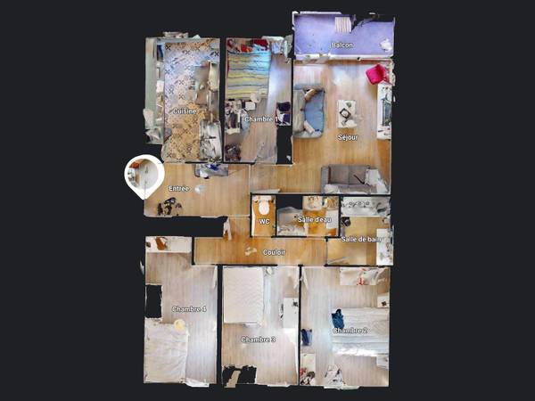 Colocation / Appartement 6 pièces de 90 m², Rennes, Square du Haut Blosne / Photo 21