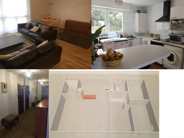 Colocation / Appartement 4 pièces de 88 m², Nantes, Rue Eugène Tessier / Photo 2