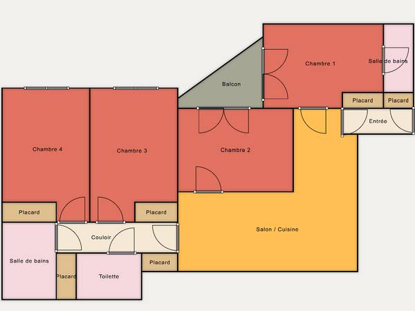 Flatsharing / 4-bedroom flat · 87 m², Clichy, Rue Petit / Photo 5
