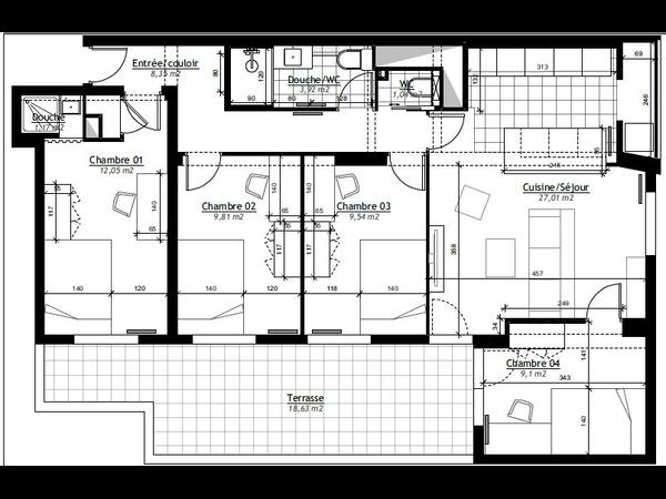 Colocation / Appartement 5 pièces de 80 m², Toulouse, Rue Alfred de Musset / Photo 5