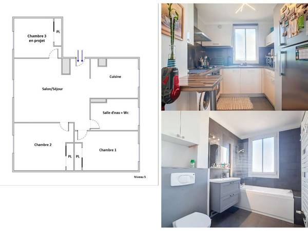 Colocation / Appartement 5 pièces de 64 m², Vénissieux, Rue Louise Michel / Photo 2