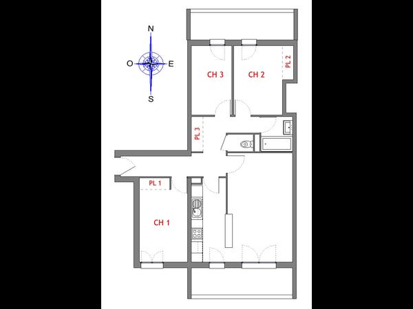 Colocation / Appartement 4 pièces de 90 m², Nice, Avenue des Diables Bleus / Photo 8