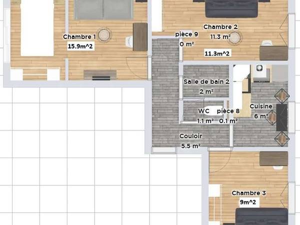 Colocation / Appartement 3 pièces de 51 m², Bezons, Rue Alphonse Cornaille / Photo 3