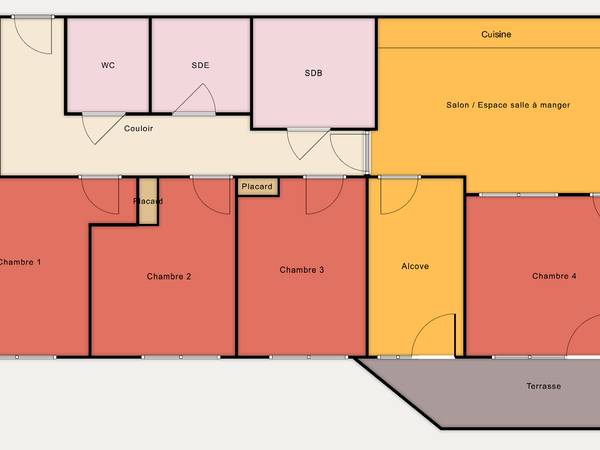 Colocation / Appartement 5 pièces de 90 m², Clichy, Rue Médéric Clichy / Photo 5