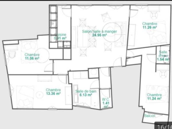 Colocation / Appartement 5 pièces de 95 m², Grasse, Rue Paul Goby / Photo 9