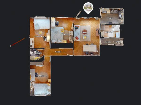 Colocation / Appartement 4 pièces de 65 m², Dijon, Boulevard de l'Université / Photo 21