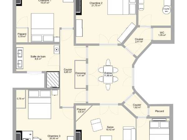 Colocation / Appartement 5 pièces de 130 m², Marseille, Cours Lieutaud / Photo 8