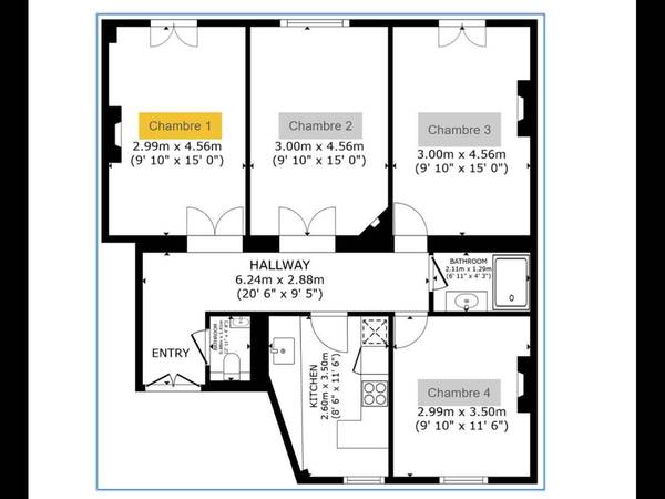 Colocation / Appartement 5 pièces de 73 m², Vincennes, Rue Fays / Photo 18