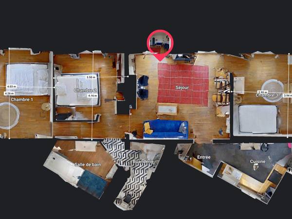 Colocation / Appartement 4 pièces de 80 m², Le Havre, Boulevard de l'Amiral Mouchez / Photo 16