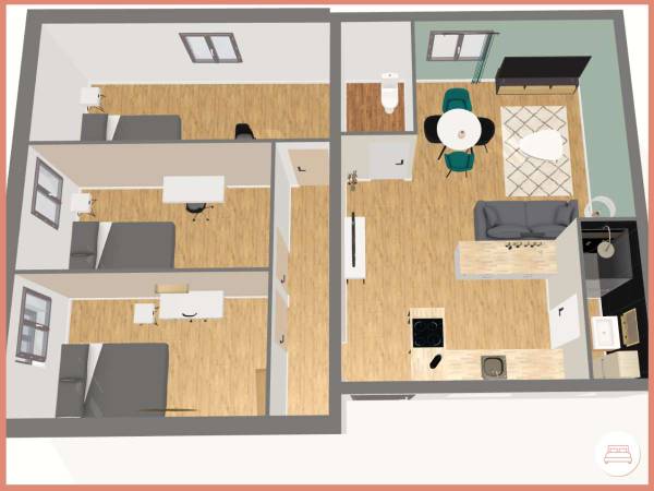 Colocation / Appartement 4 pièces de 68 m², Nîmes, Rue Nantilde / Photo 7