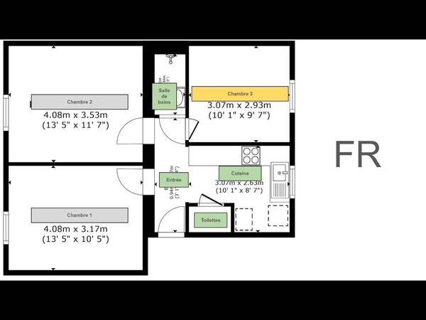 Colocation / Appartement 4 pièces de 48 m², Clichy, Rue Castérès / Photo 13