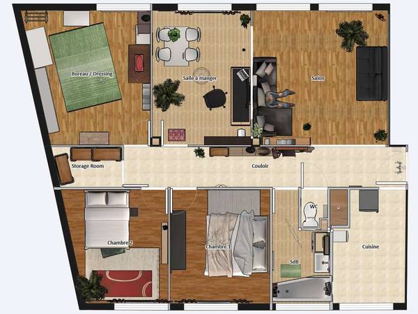 Colocation / Appartement 5 pièces de 89 m², Vénissieux, Route de Vienne / Photo 2