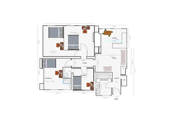 Colocation / Appartement 5 pièces de 101 m², Troyes, Rue Turenne / Photo 2