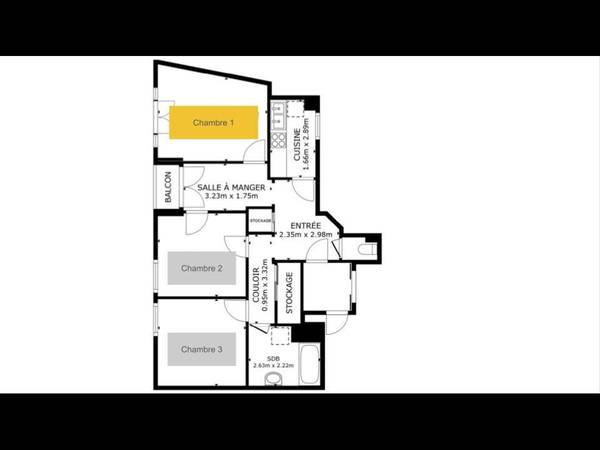 Colocation / Appartement 4 pièces de 62 m², Paris, Cité Hermel / Photo 16