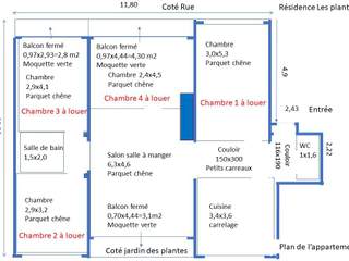 Flatsharing, 6-bedroom flat , Angers