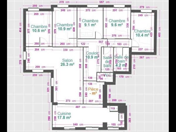 Chambre chez l'habitant / Appartement 6 pièces de 110 m², Massy, Allée Albert Thomas / Photo 2