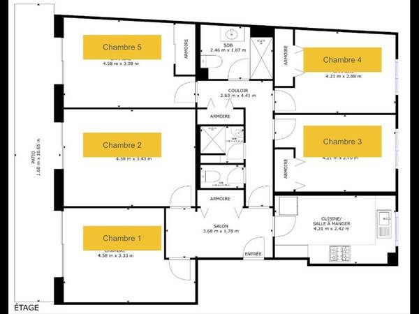 Colocation / Appartement 6 pièces de 95 m², Montreuil, Rue Carnot / Photo 19
