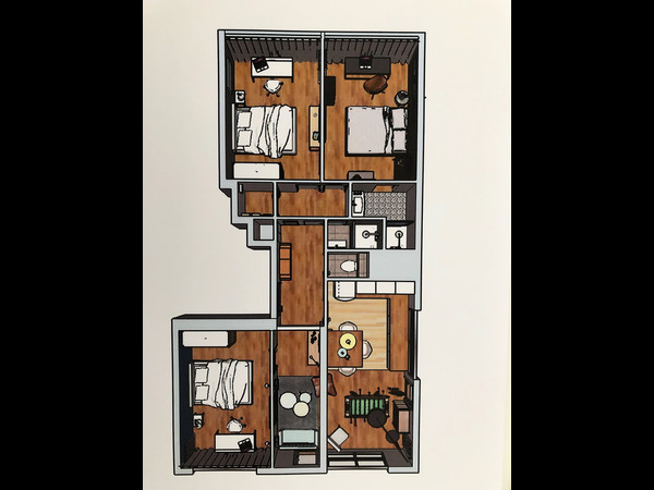 Colocation / Appartement 4 pièces de 77 m², Pontoise, Les Larris Orange / Photo 9