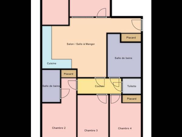 Colocation / Appartement 4 pièces de 94 m², Clichy, Rue Médéric Clichy / Photo 6