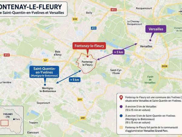 Colocation / Appartement 4 pièces de 70 m², Fontenay-le-Fleury, Square Lulli / Photo 11