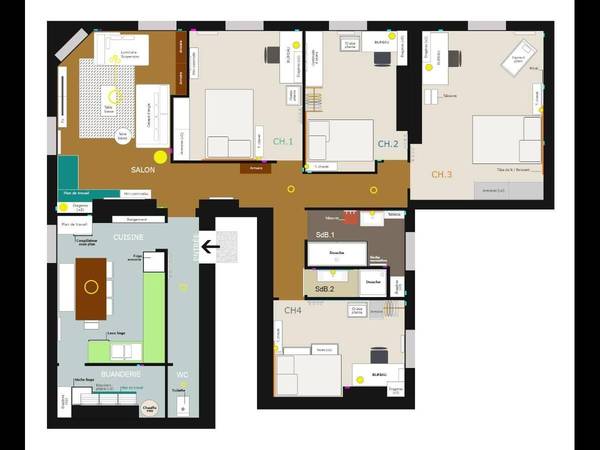 Colocation / Appartement 5 pièces de 120 m², Le Havre, Rue François Mazeline / Photo 2