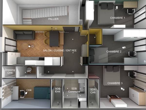 Coliving / Appartement 5 pièces de 77 m², Nice, Boulevard Gambetta / Photo 2
